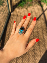 Load image into Gallery viewer, White Buffalo &amp; Kingman Oval Ring
