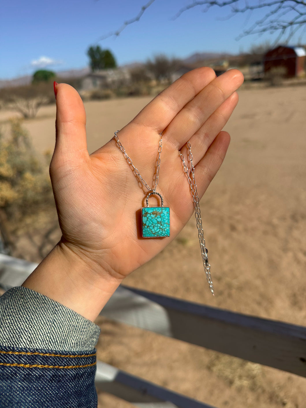 #8 Turquoise Locket Necklace