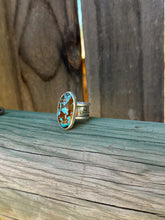 Load image into Gallery viewer, Turquoise Cigar Band Fidget Ring
