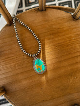Load image into Gallery viewer, Kingman Turquoise Double Border Pendant
