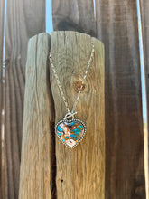 Load image into Gallery viewer, Chunky White Buffalo &amp; Kingman Heart Necklace
