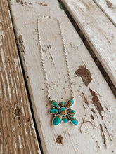 Load image into Gallery viewer, Kingman Asymmetrical Cluster Necklace
