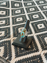 Load image into Gallery viewer, Turquoise Cigar Band Fidget Ring
