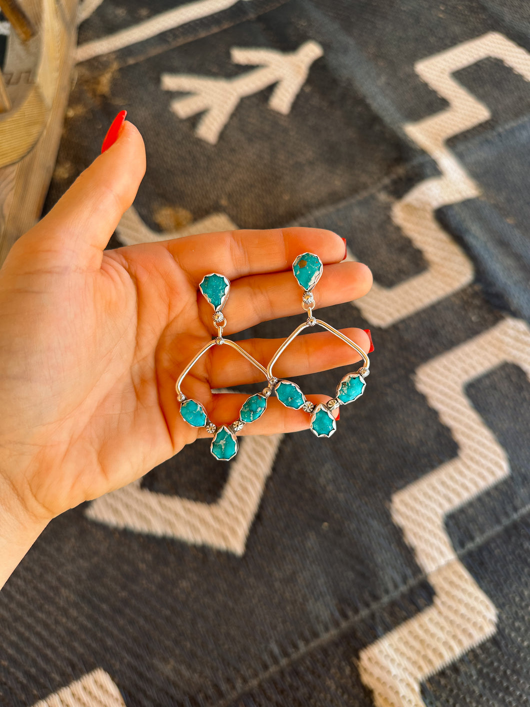 White Water Statement Hoop Earrings