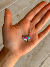 Load image into Gallery viewer, Cotton Candy Flower Bar Necklace
