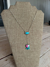 Load image into Gallery viewer, Cotton Candy &amp; Kingman Heart Lariat
