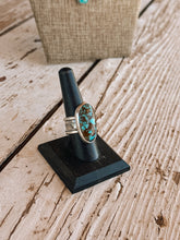 Load image into Gallery viewer, Turquoise Cigar Band Fidget Ring
