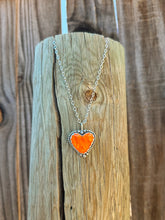 Load image into Gallery viewer, Orange Spiny Heart Necklace
