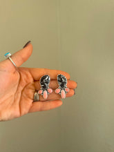 Load image into Gallery viewer, White Buffalo &amp; Pink Cluster Studs
