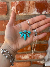 Load image into Gallery viewer, 6-Stone Half Cluster Turquoise Necklace
