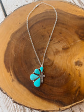 Load image into Gallery viewer, Half Cluster Cross Necklace
