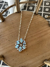 Load image into Gallery viewer, Golden Hills &amp; Pearl Cluster Necklace
