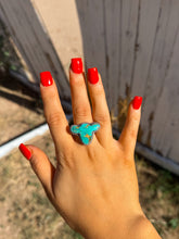 Load image into Gallery viewer, Kingman Calf Head Ring- Adjustable
