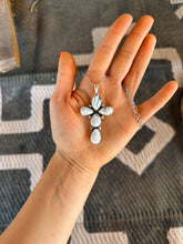 Load image into Gallery viewer, White Buffalo Cross Necklace
