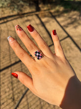 Load image into Gallery viewer, Pink Opal Checkered Ring

