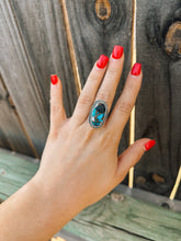 Load image into Gallery viewer, White Buffalo &amp; Kingman Oval Ring
