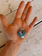Load image into Gallery viewer, Chunky White Buffalo &amp; Kingman Heart Necklace
