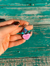 Load image into Gallery viewer, Purple Mojave F You Pendant
