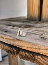 Load image into Gallery viewer, Kingman Turquoise Stamped Cigar Band Ring
