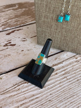 Load image into Gallery viewer, Kingman Turquoise Stamped Cigar Band Ring
