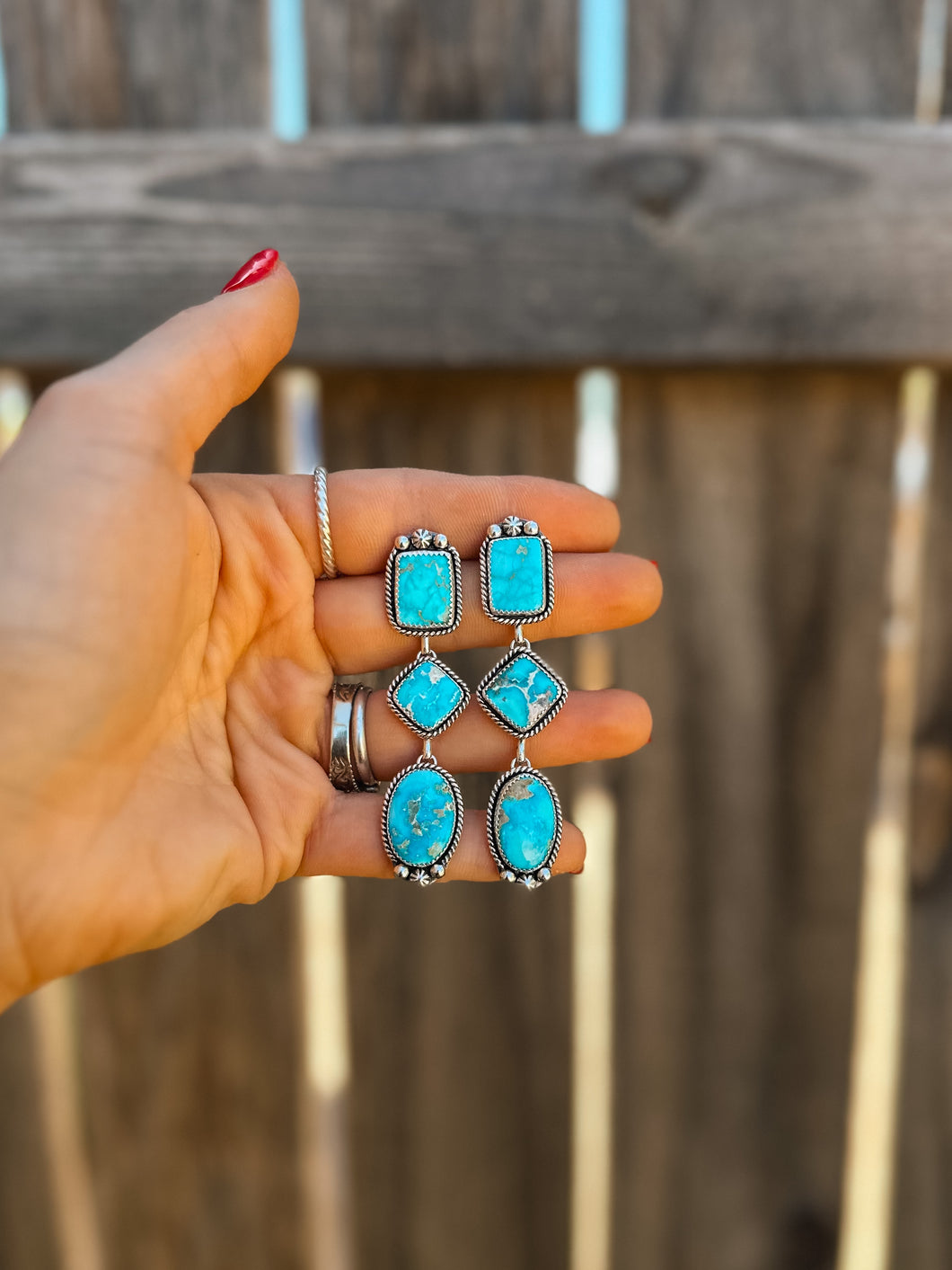 Statement Blue Ridge Dangle Earrings