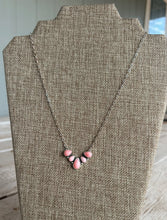 Load image into Gallery viewer, 5-Stone Pink Conch Bib Necklace
