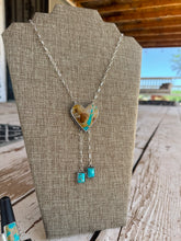 Load image into Gallery viewer, Royston Ribbon Turquoise Bolo Style Necklace
