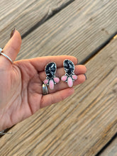 Load image into Gallery viewer, White Buffalo &amp; Pink Cluster Studs
