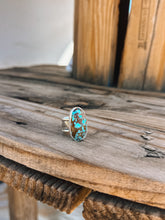 Load image into Gallery viewer, Turquoise Cigar Band Fidget Ring
