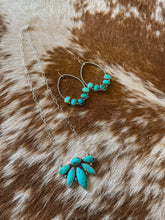 Load image into Gallery viewer, 6-Stone Half Cluster Turquoise Necklace
