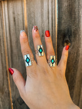 Load image into Gallery viewer, Kingman Aztec Shadowbox Ring
