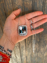 Load image into Gallery viewer, Statement Kingman/White Buffalo Stamped Necklace
