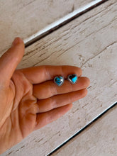 Load image into Gallery viewer, White Buffalo &amp; Kingman Heart Studs
