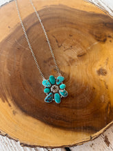 Load image into Gallery viewer, Chunky Turquoise Cross Cluster Necklace
