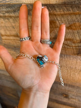 Load image into Gallery viewer, Kingman/White Buffalo Heart Bracelet
