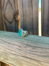 Load image into Gallery viewer, Prickly Pear Turquoise Ring- Cigar Band
