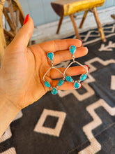 Load image into Gallery viewer, White Water Statement Hoop Earrings
