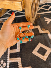 Load image into Gallery viewer, White Water Statement Hoop Earrings
