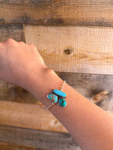Load image into Gallery viewer, Triple-Stone Turquoise Bracelet
