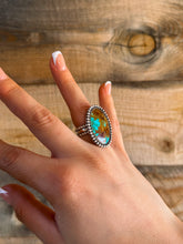 Load image into Gallery viewer, Beaded Kingman Thick Band Ring
