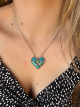 Load image into Gallery viewer, Multi-Stone Heart Outline Necklace
