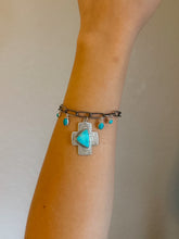 Load image into Gallery viewer, The Turquoise Cross Charm Bracelet
